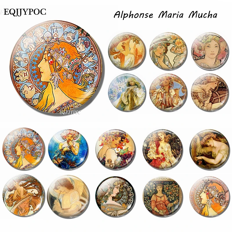 Знаки зодиака плющ фрукты жизмонда Альфонса Мариа магниты для холодильника