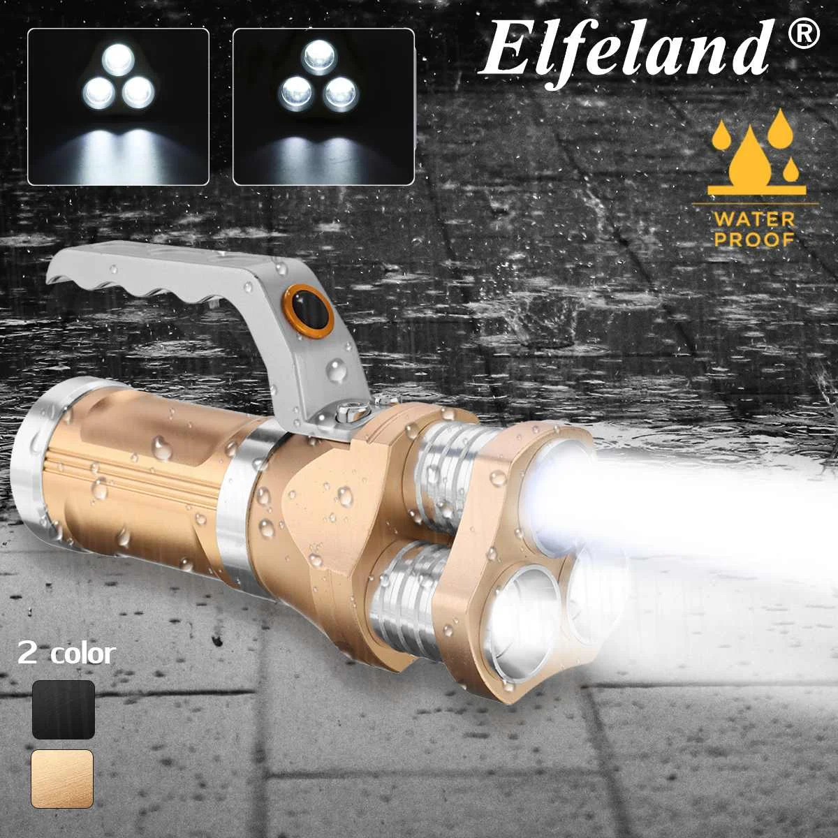 

30000lm Smuxi Portable Work Lamp 3x t6 COB LED flashlight Magnetic zoomable Worklight 2 modes Rechargeable waterproof use 18650