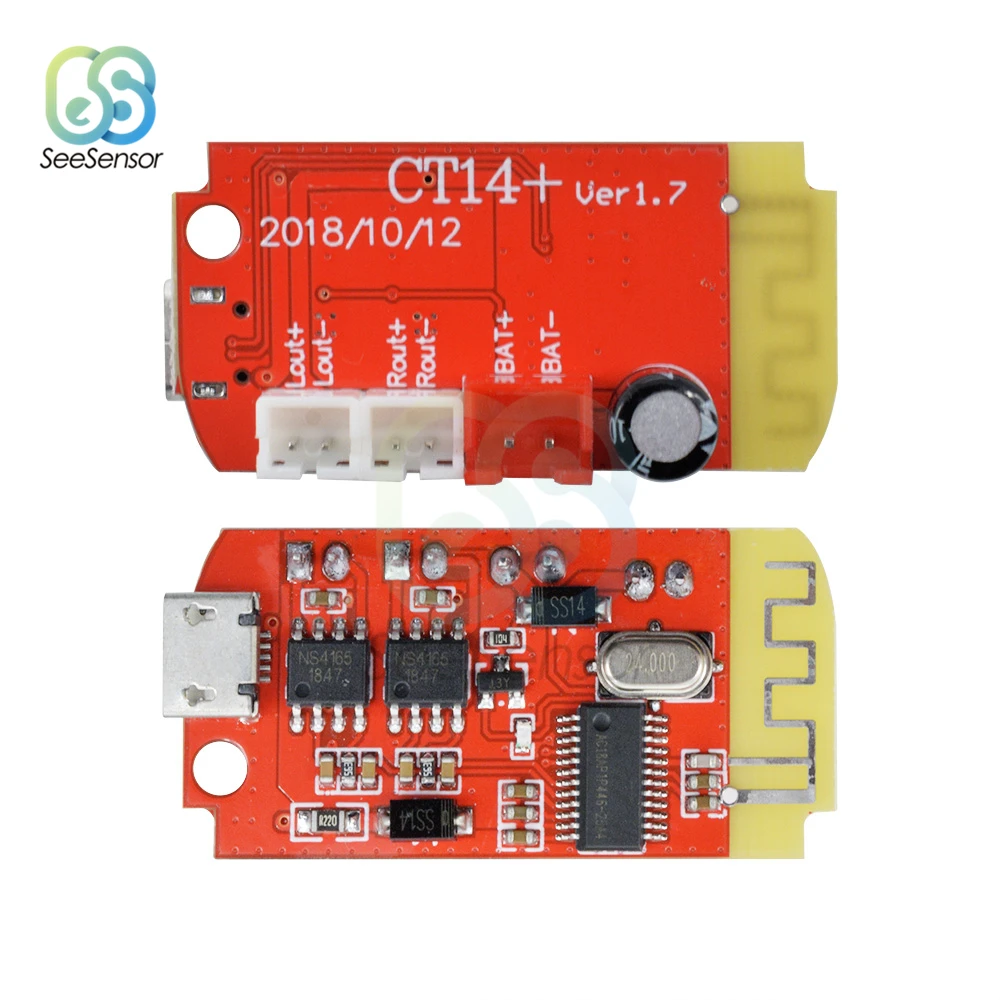 DC 3,7 V 5V 5W+ 5W цифровой аудио усилитель доска двойная пластина Bluetooth динамик модификация Звук Музыкальный модуль Micro USB