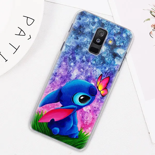 Милый чехол для телефона Lilo Stitch s для samsung Galaxy J4 J6 Plus J8 A40 A50 A60 A70 A80 жесткий чехол из поликарбоната - Цвет: 08