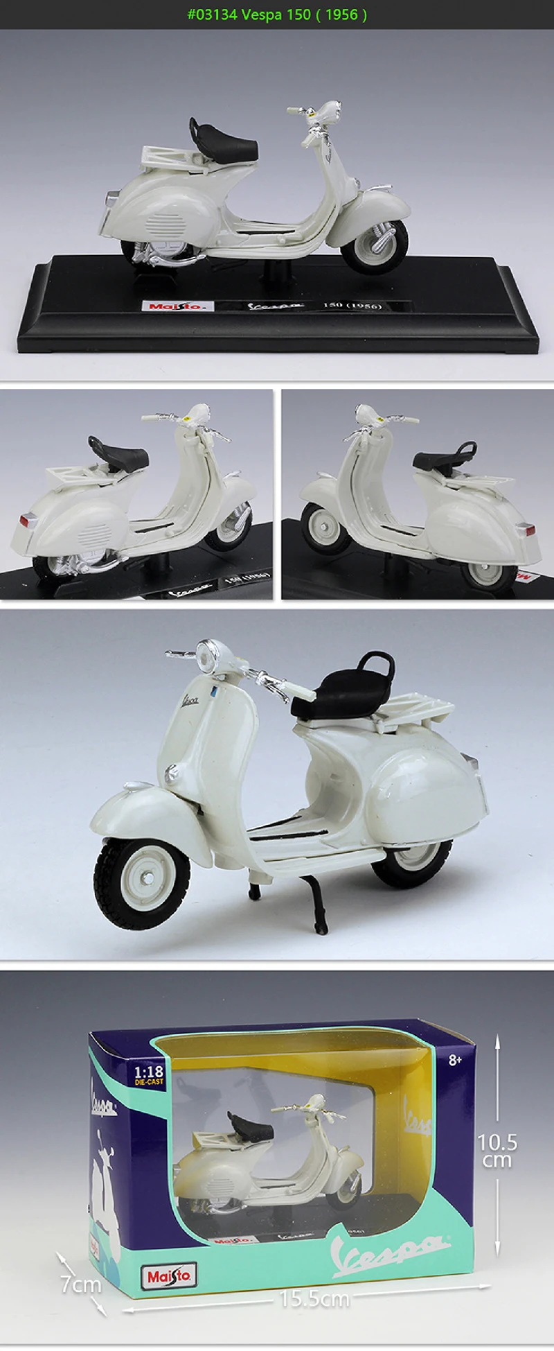 Maisto 1:18 модели мотоциклов VESPA Piaggio 1968GTR модель велосипедная база литая под давлением мото детская игрушка для коллекции подарков