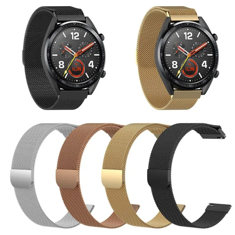 Replacement Smart Watch Wrist Band Stainless Steel Magnetic Strap Band for Huawei Watch GT/Honor
