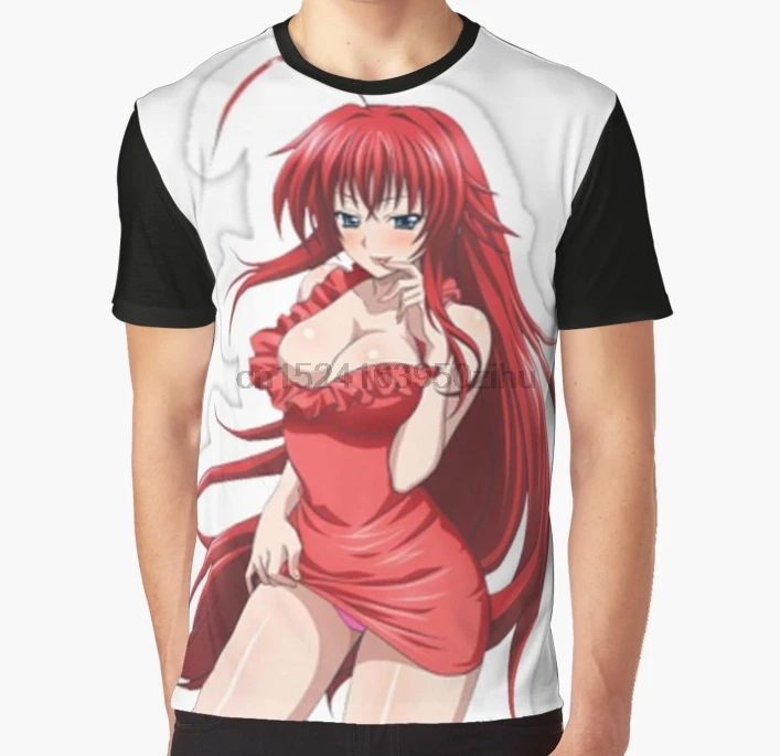 

All Over Print T Shirt Men Funny tshirt Rias Gremory High school dxd Graphic T-Shirt