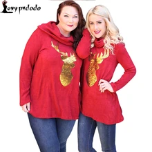Ralphwomen Pol Shirt 2016 New Christmas T Shirt Women Tops Long Sleeve Sequined Cotton Tshirts Red Bow Xmas Tee Shirt Femme