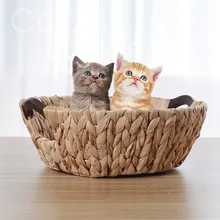 Cocostyles пользовательские пустой сад круглый соломы тканые корзины с ручкой для дома коробка для хранения ПЭТ кровать и свадебный подарок упаковочная коробка