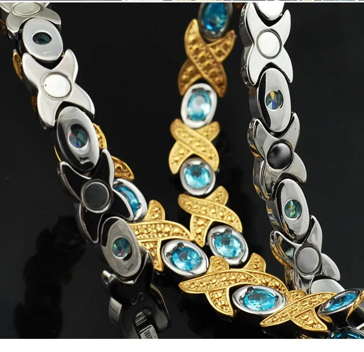 Ювелирные изделия Wollet, титановый браслет для женщин, золотой цвет, заполненный гематитом, германуа, высокое качество, большой кристалл
