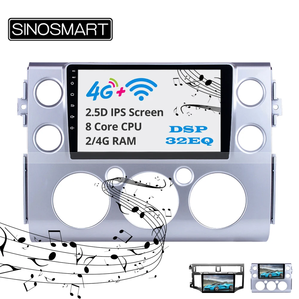 Best Sinosmart  Android 8.1 2Din IPS/QLED 2.5D screen car gps radio navigation player for Toyota Avalon FJ 2006-2017 14