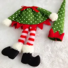 Рождественские красные чехлы для винных бутылок, подарочные пакеты, вечерние пакеты для домашнего ужина, украшения стола в горошек, новогодний Санта-Клаус, снеговик, олень#25