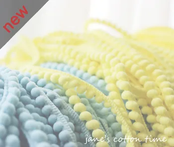 

Free shipping Icecream pompom ball trim 0.5cm ball diameter 1cm wide 16yards/lot laciness Handmade materials,clothing accesory