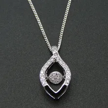 Высокое Качество Мода 925 Серебряный Кулон Ожерелье Для Женщин с Танцами AAA CZ Камень Ювелирные Изделия Оптом для Юбилейной Партии