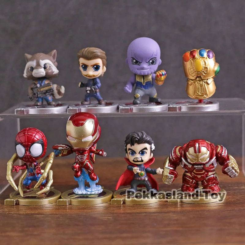 Продажа Marvel Мстители Бесконечная война Железный человек Капитан Америка танос халкбастера Человек паук Доктор Стрэндж версии цифры игрушки 8 шт. ко...