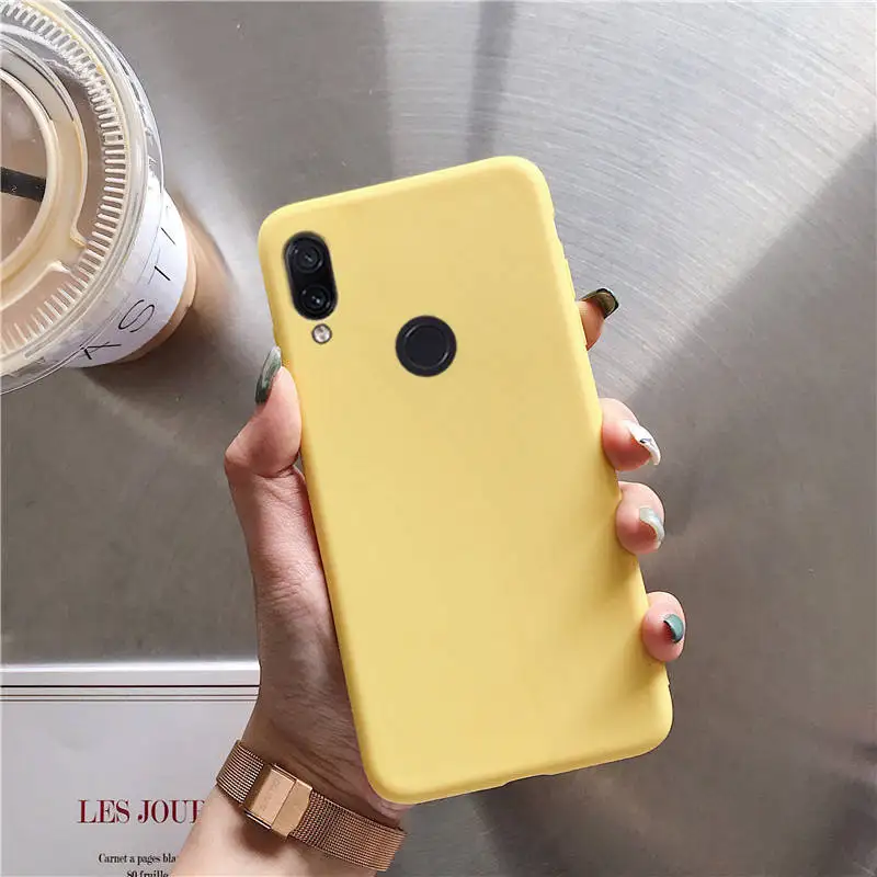 Матовый Силиконовый чехол для телефона huawei nova 5 5i 5t 4 3 3i 3e 2i 2s 2 lite plus Мягкий ТПУ чехол карамельного цвета - Цвет: yellow
