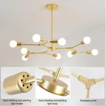European Modern LED Chandelier Lighting Iron Chandeliers Lamp Ceiling Mounted Gold Black For Indoor Lighting 3/6/9 Lights ceiling lights mw light 696010708 lighting chandeliers lamp indoor suspension chandelier pendant