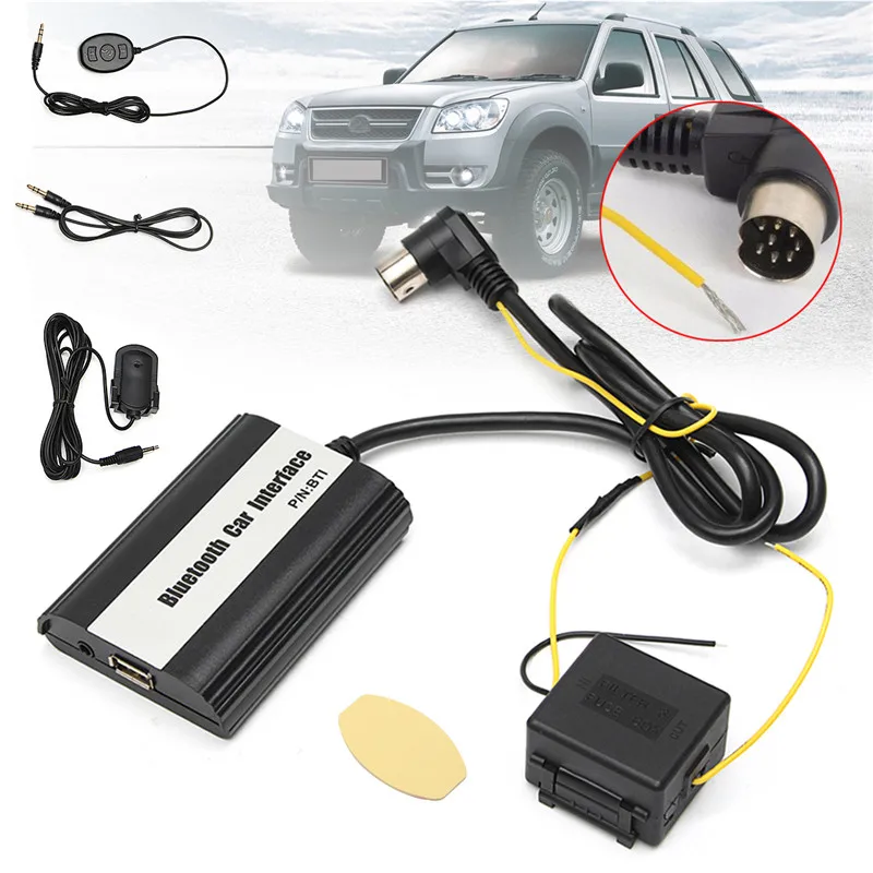 

KROAK Auto Bluetooth Kits Hands-free USB SD 3.5MM AUX Car MP3 Adapter Cable Interface For Volvo Hu CD Change