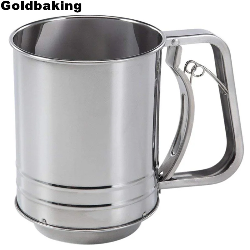 

1 Piece Stainless Steel Shaker Sieve Flour Sifter 3-Cup