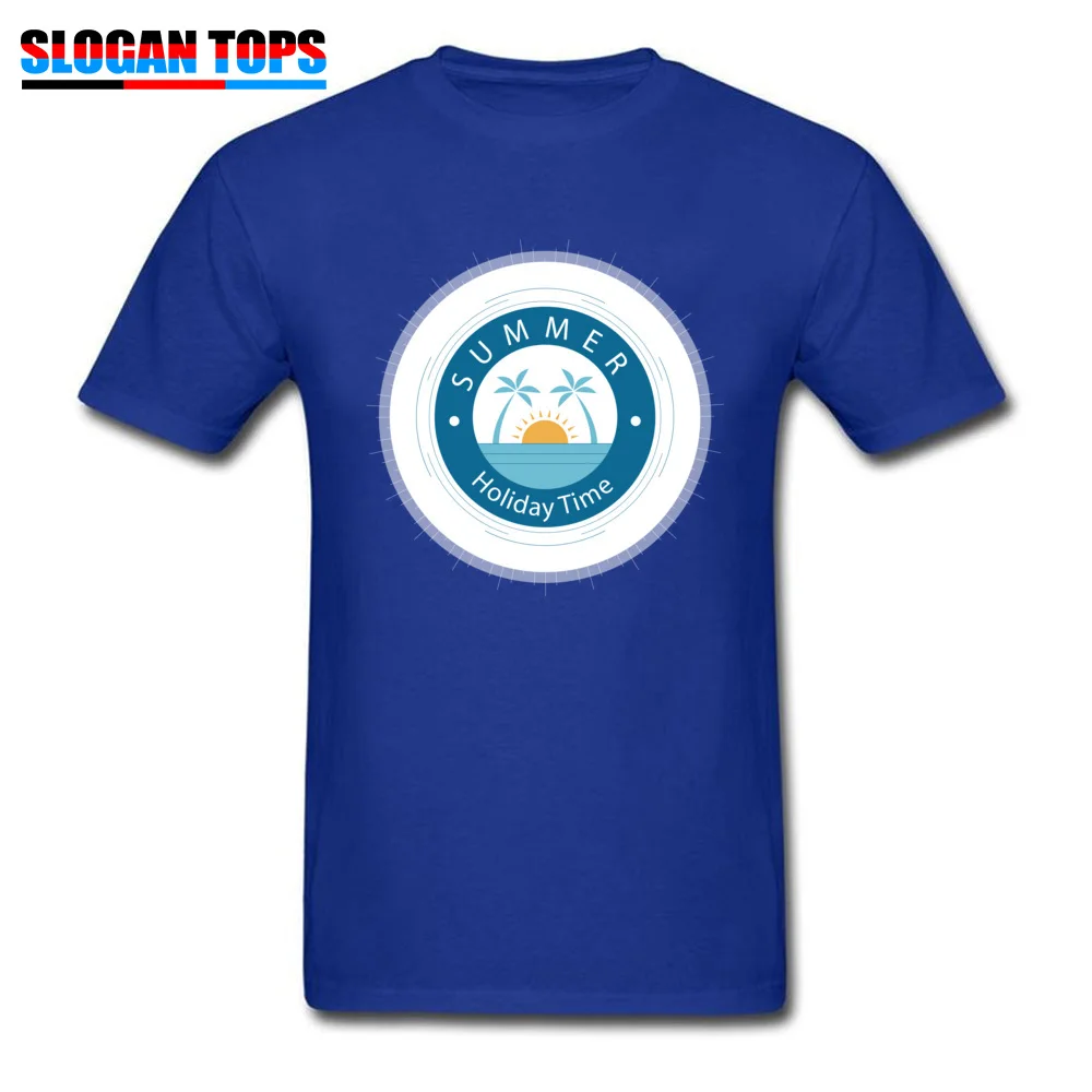 holiday label 25962 Tops Shirts New Coming Round Collar Printed Short Sleeve Cotton Men Top T-shirts Classic T-shirts holiday label 25962 blue