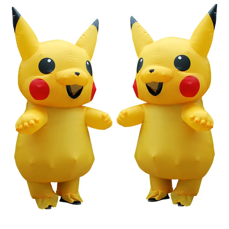 

Carnival kigurumi parents children Costume pokemon pikachu Inflatable Cosplay Costumes Halloween Christmas Funny Party Dress