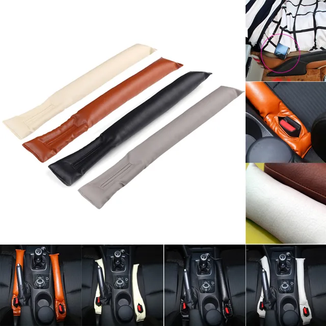 Car Seat Gap Filler PU Leather Auto Seats Leak Stop Pad Soft Padding