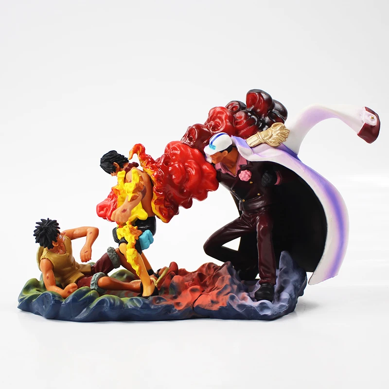 Аниме One Piece The Death Of Ace Luffy & VS Sakazuki ПВХ фигурка Fighting Scene Ver. Коллекционная модель