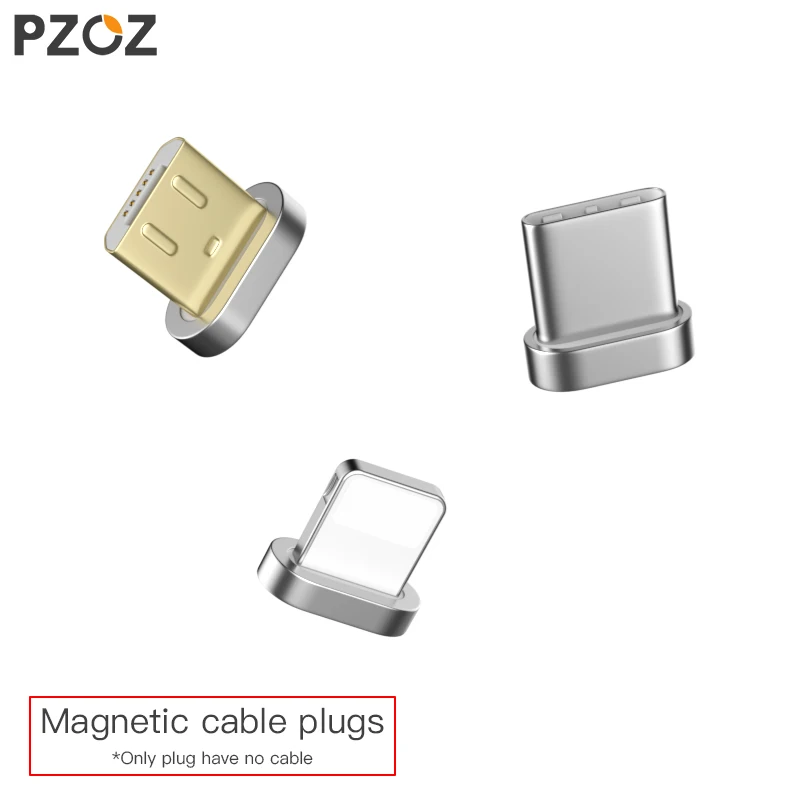 Магнитный штекер PZOZ Type C Micro USB 8 контактный адаптер для быстрой зарядки телефона