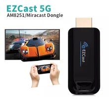 

EZCast 5G Wireless Display Dongle TV Stick Compatible With DLNA Miracast AirPlay OTA Updates