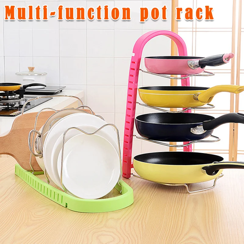 

Multi-function Storage Rack Holder Organizer Portable for Home Kitchen Pot Plate DTT88