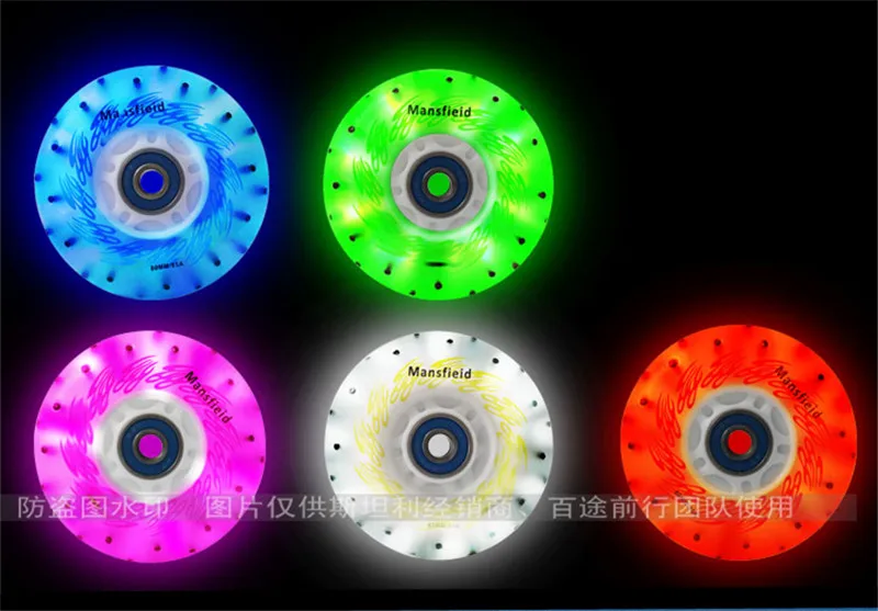 [LED و شرارة] 85A LED فلاش مشرقة حذاء تزلج بعجلات عجلة ، مع 52 104 208 فلينت النار الأحجار الإثارة الأسطوانة ل سيبا ايغور HV HL