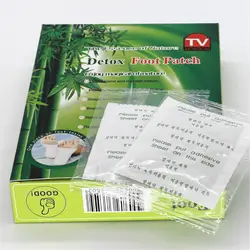 10 коробок = 100 шт Китайский травяной бамбуковый Детокс ножной пластырь колодки с клеем улучшает сон похудения маски для ног уход за