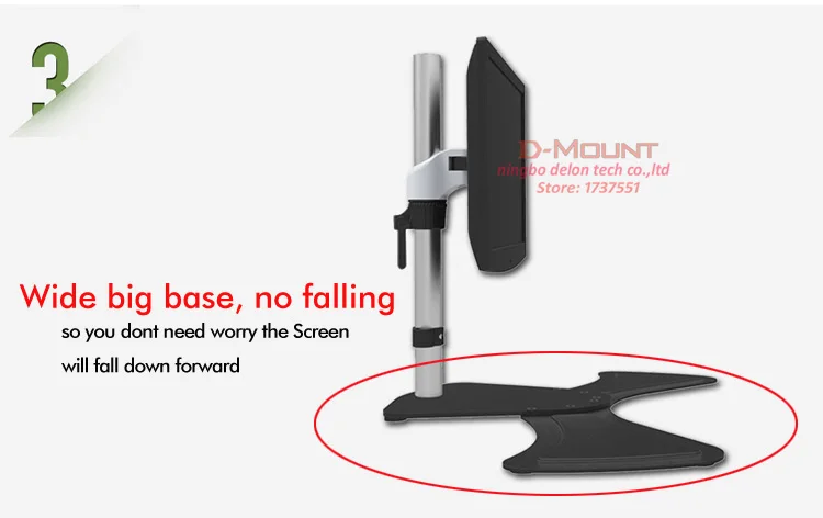 D-MOUNT DL-JF100S самолет алюминиевый сплав большая Стабильная База 1"-27" экран ЖК-телевизор стенд монитор Настольный кронштейн для наклона ЖК-держатель