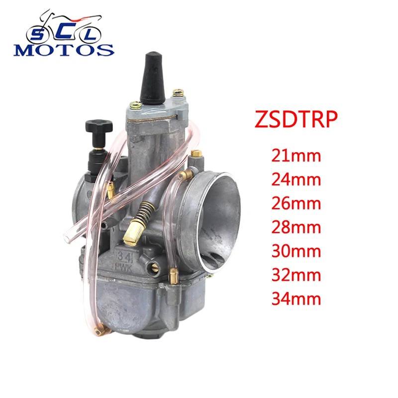 Sclmotos-Moto 21 24 26 28 30 32 34Mm Pwk Carburatore Carb Con Power Jet Fit 2T/4T Motore Power Race Scooter Motocross Gy6