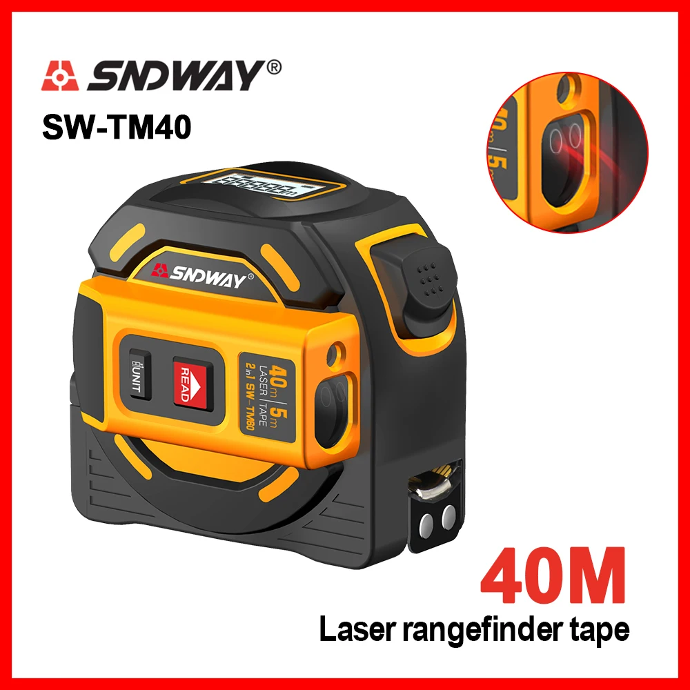 

SNDWAY new Digital rangefinderLaser distance meter Tape multi function Self-Locking Hand Tool Device SW-TM40 SW-TM60