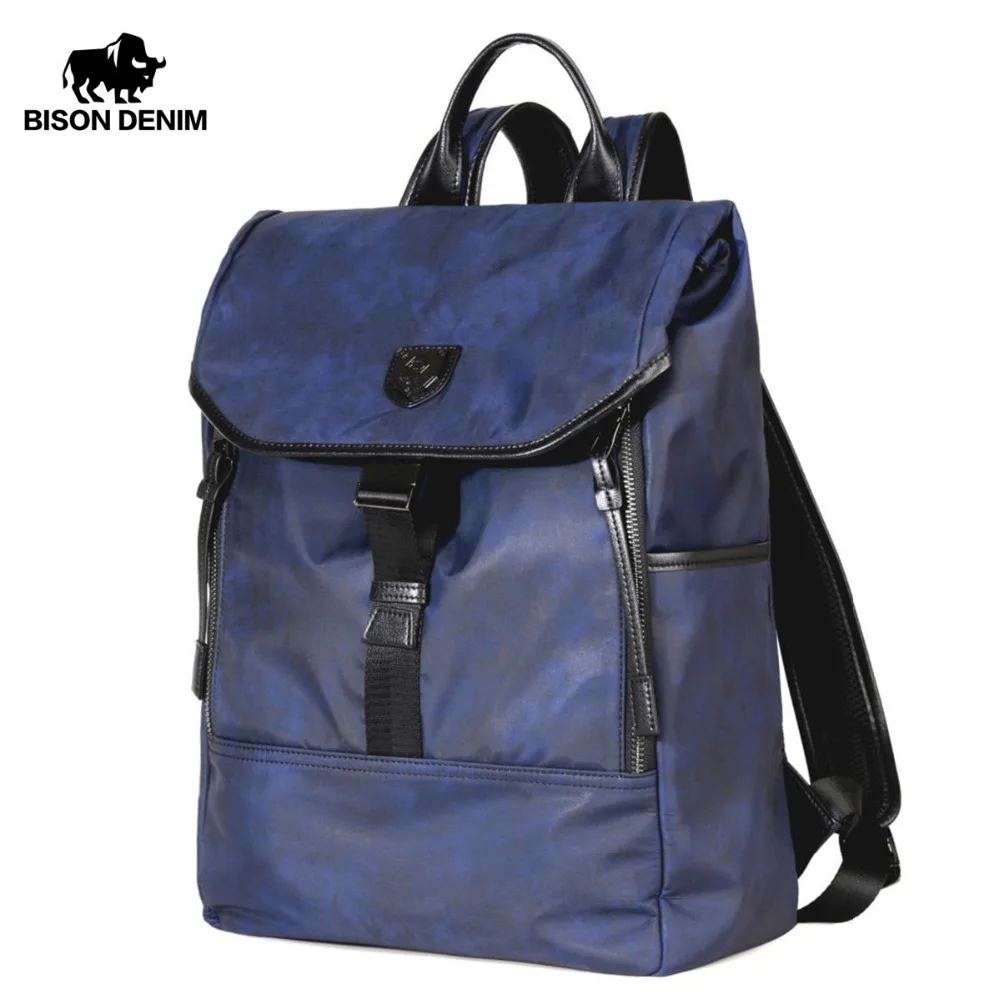 BISON DENIM 14 дюймов рюкзак для ноутбука школьная дорожная сумка водонепроницаемый