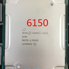 Процессор Intel Xeon Gold 6150 24,75 Мб кэш-памяти, 2,70 ГГц CD8067303328000 SR37K cpu