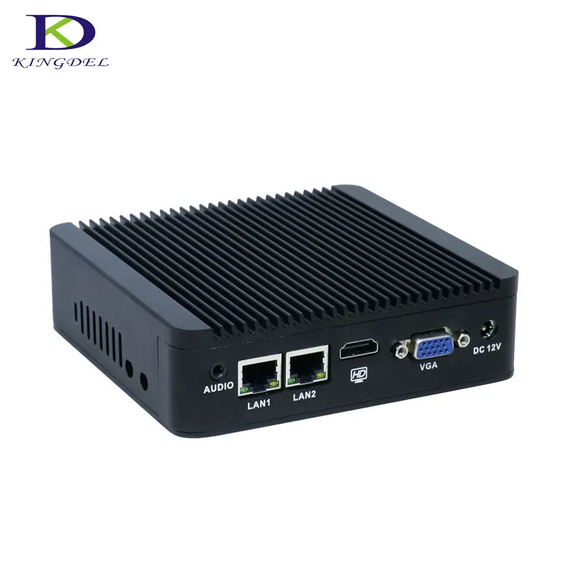 Celeron J1900 4 ядра мини ПК Мини компьютер без вентиляторов с VGA HDMI Двойной LAN 2 NIC Порты и разъёмы 2 COM или 1 COM неттоп оконные рамы 7 Мини компьютер