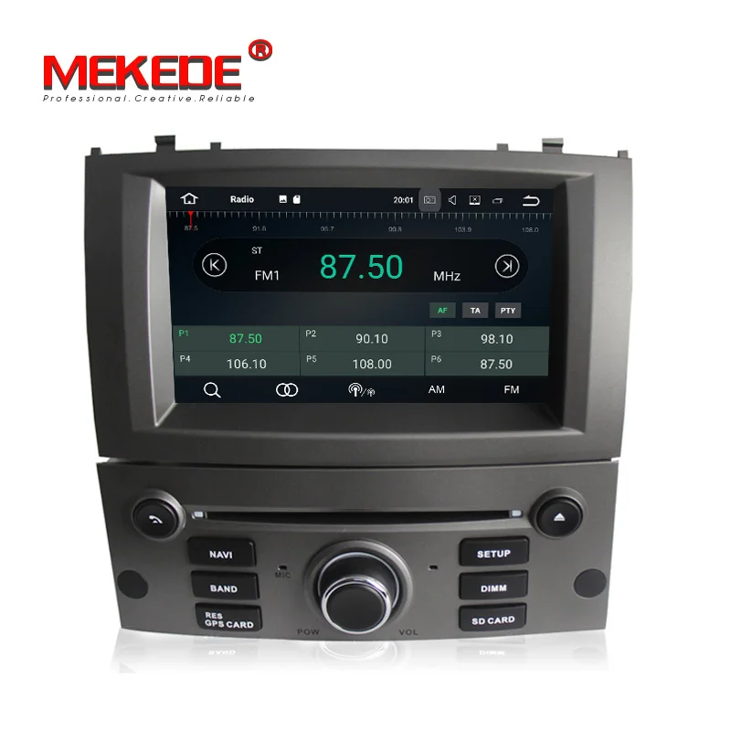 Top MKD-PX3 HD Android7.1 Quad-core car dvd player for Peugeot 407 2004-2010 with BT Radio GPS navigator wifi ipod free mic gift 1