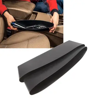 

POSSBAY 2Pcs Black Car Storage Bag Box Seat Pocket Organizer Car Seat Pocket Catcher Organizer Leak-Proof Storage Box