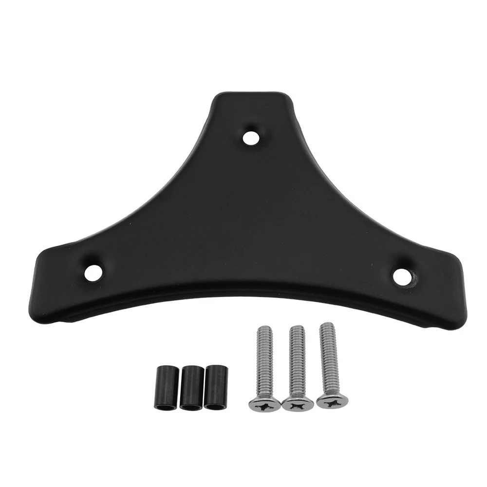 Motorcycle Sissy Bar Backrest Pad Mount Kit Flat Plate For 09-19 Harley Touring Electra Glide Street Glide Road King 2010 2012  (1)