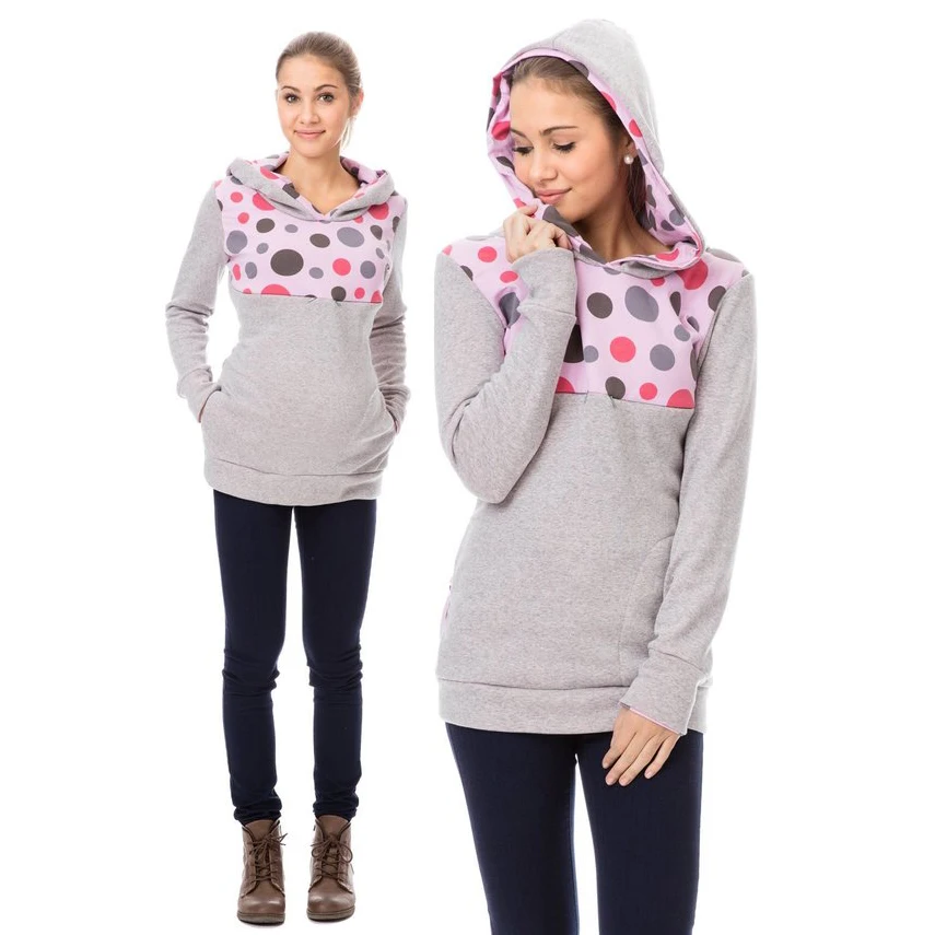 Thicken Nursing Mothers Breastfeeding Hoodie Sweatshirt Winter Maternity Clothing Pregnancy Lactation Clothes For Pregnant Women (1)