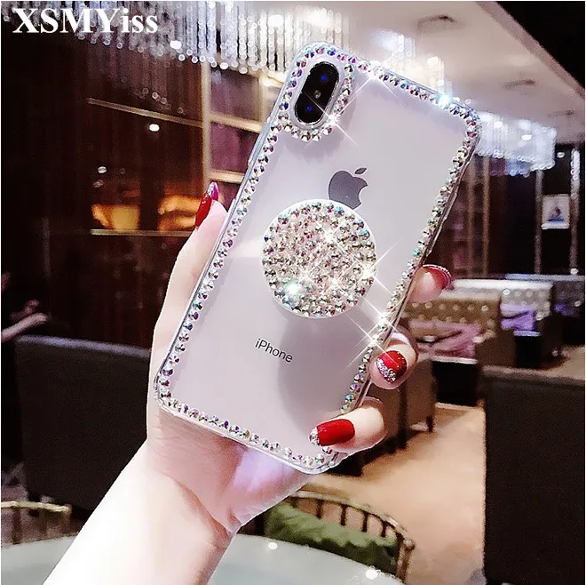 Шикарный чехол XSMYiss для телефона Samsung A9 A8 A6 PLUS A50 A70 A80 прозрачные чехлы кольца с