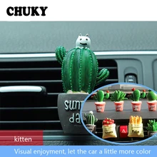 CHUKY Смолы Кактус автомобильный Кондиционер Vent автомобильного воздуховыпускного отверстия для Volkswagen VW Golf 4 5 7 6 MK4 Honda Civic 2006-2011 Accord 2003