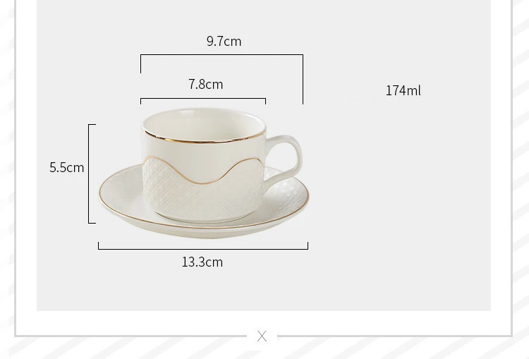 Скандинавский лаконичный стиль костяного фарфора кофейные чайные пары чайные чашки Tazas Creativas Copos следа Золотой рельеф Tasse vtasse De Plastico
