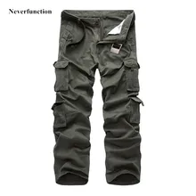 Мужские брюки-карго,, свободные, хлопок, высокое качество, много карманов, военные, модные, тактические, повседневные, карго брюки размера плюс 28-40