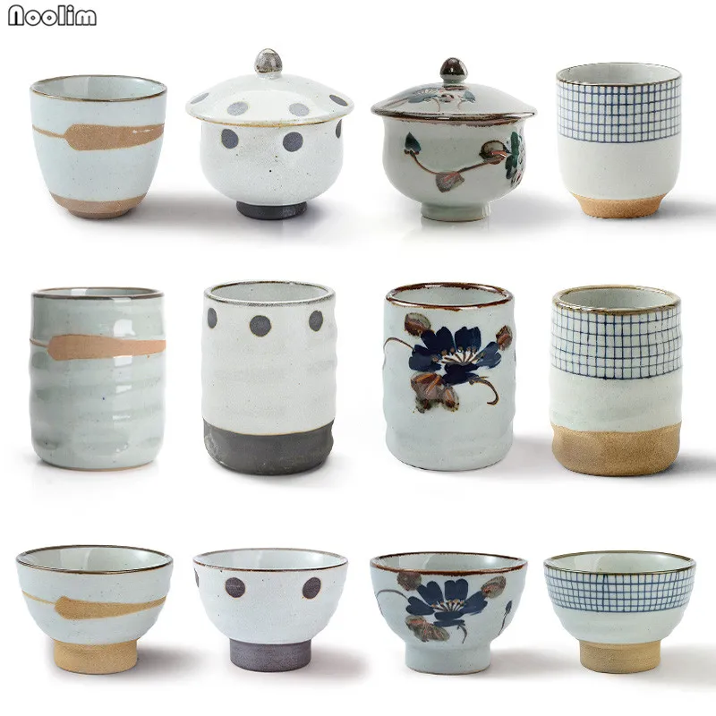 Retro Japanese Ceramic Soup Cup Teacup Coffee Wine Cups