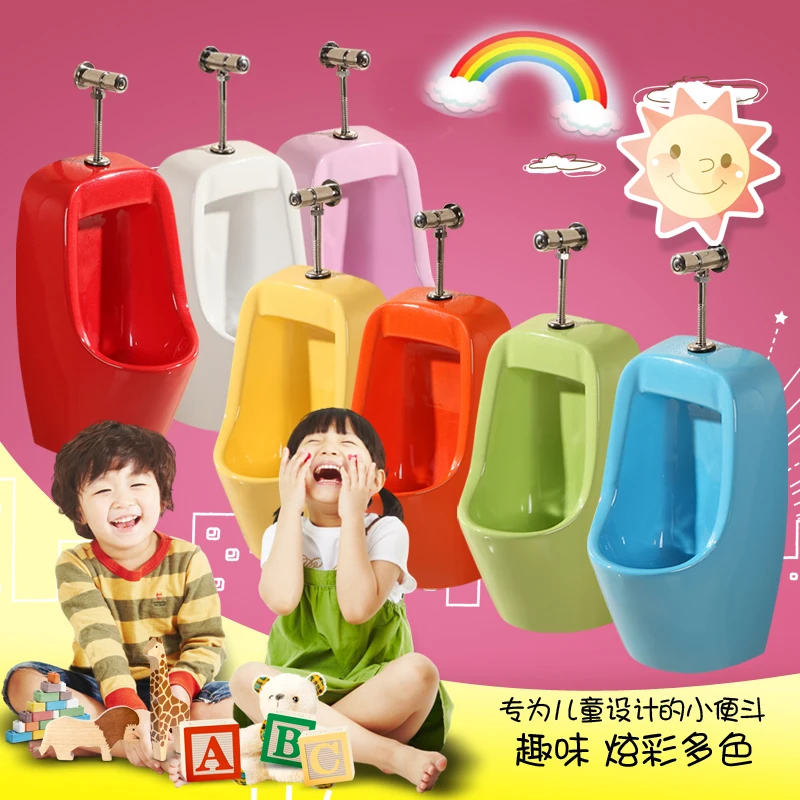 Kindergarten color urinal, children urinal, ceramic hanging type