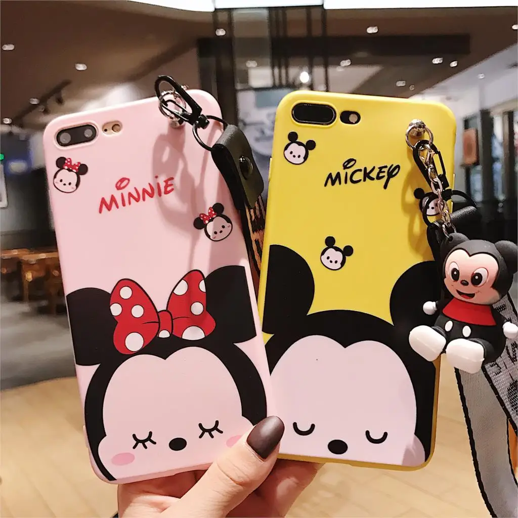 For iPhone XR Cute 3D Mickey Minnie case for iPhone X XS XS Max 6 7