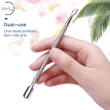 ZWTale 1PC Nail Art Cuticle Pusher Remover Stainless Steel 2 Ways Dead Skin Metal Manicure Pedicure Care Tools Finger Push ZWTale 1PC Nail Art Cuticle Pusher Remover Stainless Steel 2 Ways Dead Skin Metal Manicure Pedicure Care Tools Finger Push