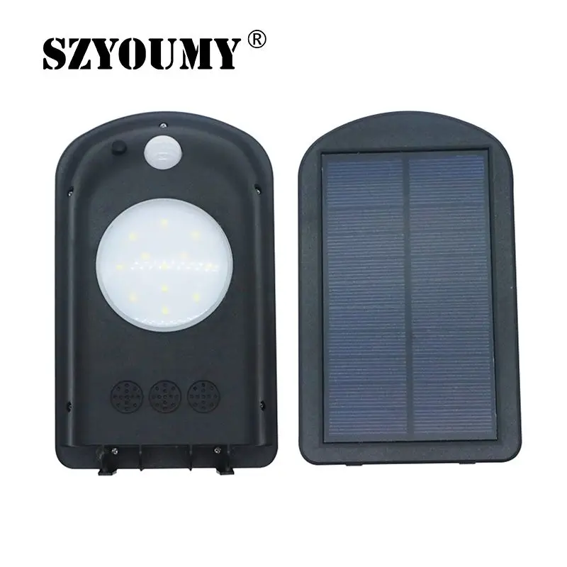 

SZYOUMY 10 Pieces Wall Clock Solar Light 12 Led Waterproof Motion Sensor Garden Path Yard Fence Lamps Outdoor Emergency Lighting