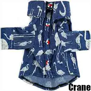 Новая одежда для домашних животных весенняя одежда для собаки для маленьких собак летняя Чихуахуа французская одежда для бульдога мопса модный костюм для собак - Цвет: Crane