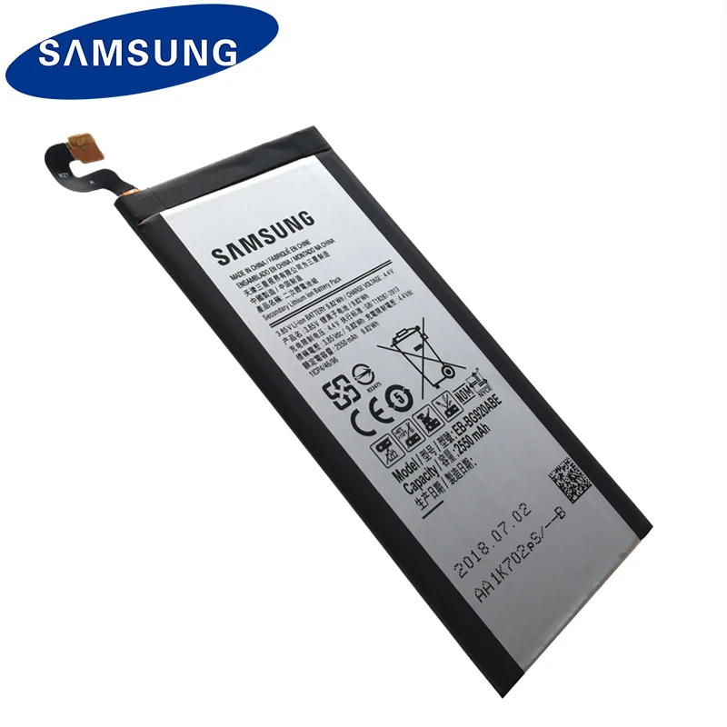 Samsung телефон Батарея EB-BG920ABE для samsung GALAXY S6 SM-G920 G920F G920i G920A G920V G9200 G9208 G9209 2550 мА-ч