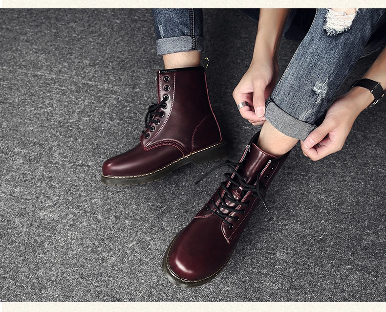 DESERT RAM Brand Men's Boots Classic Martens Leather Winter Shoes Motorcycle Mens Ankle Boot Doc Martins Autumn Men Oxfords Shoe (19)